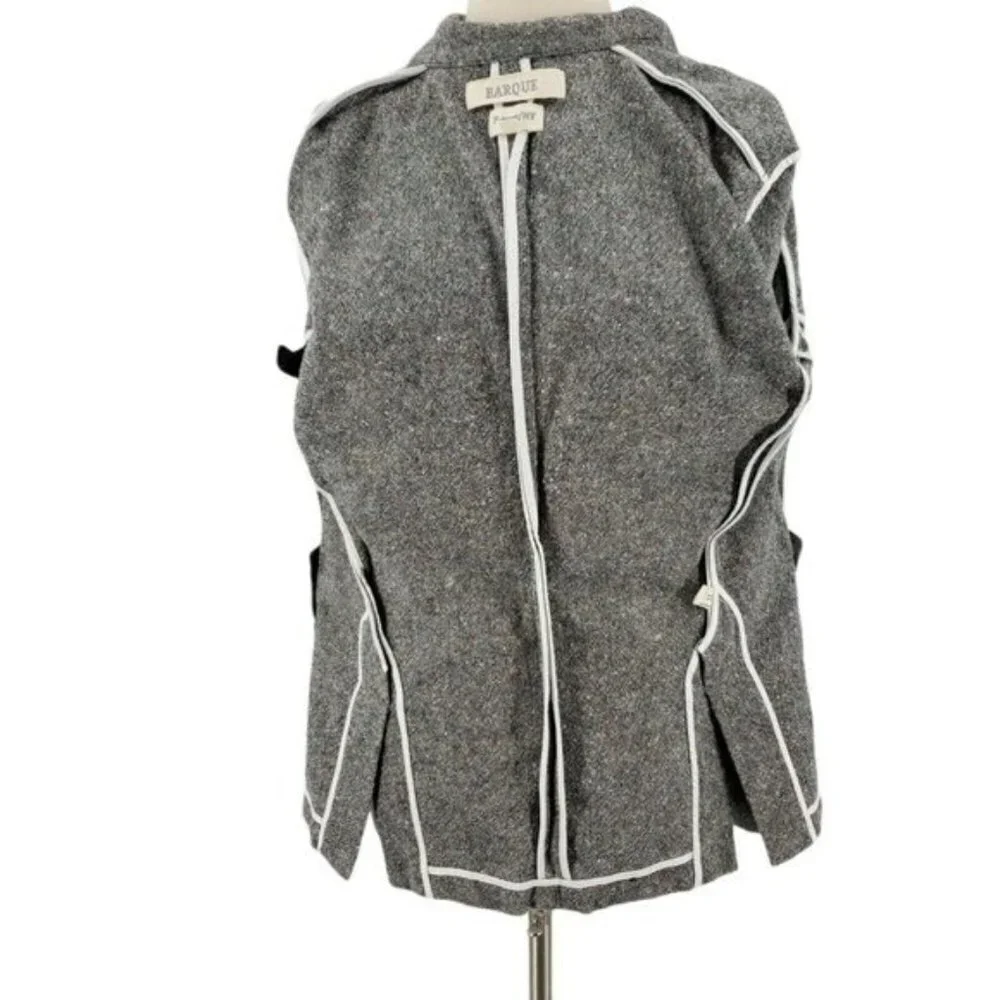 Barque New York Men's Speckled Tweed 3 Pocket Jacket Blazer Gray Size Medium‎ - Picture 5 of 8
